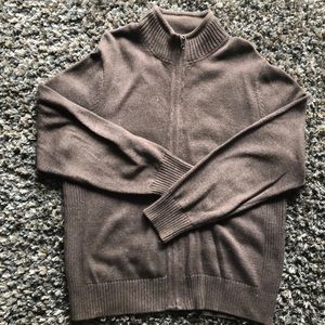 Brown Dockers Zip Up Sweater